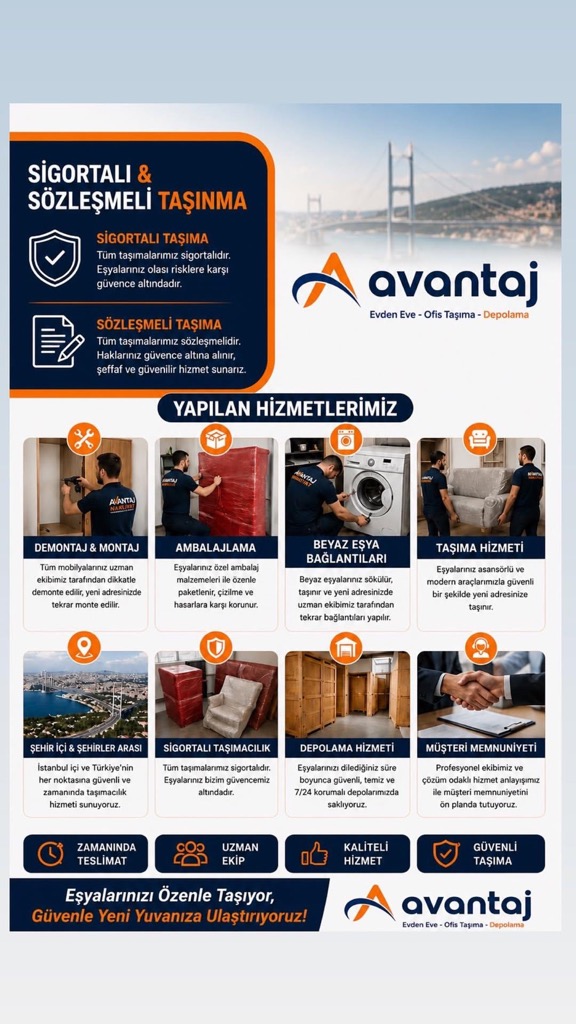 Sigortalı ve sözleşmeli taşınma hizmetleri